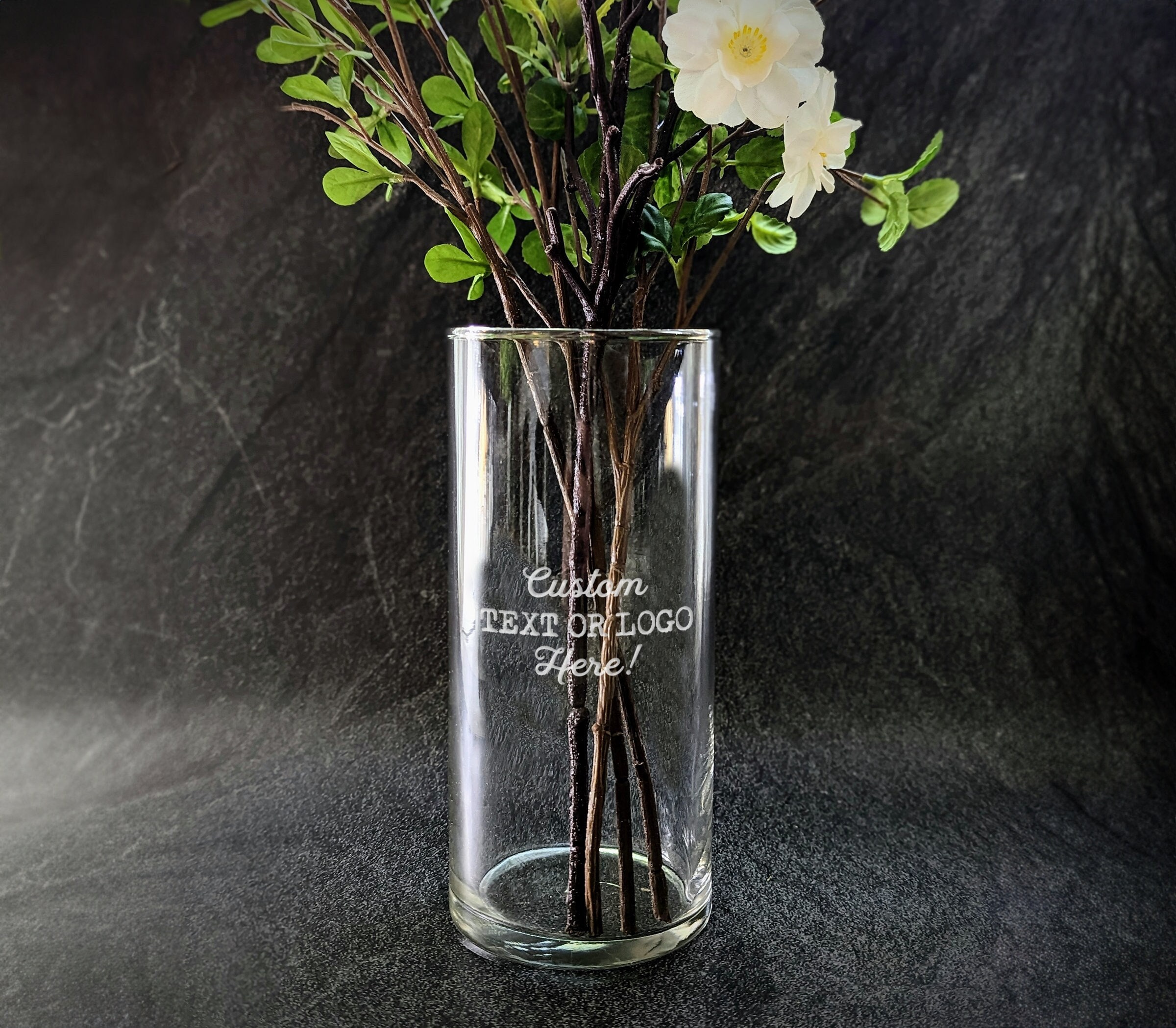 Customised Container Vase Custom Engraved 7.5