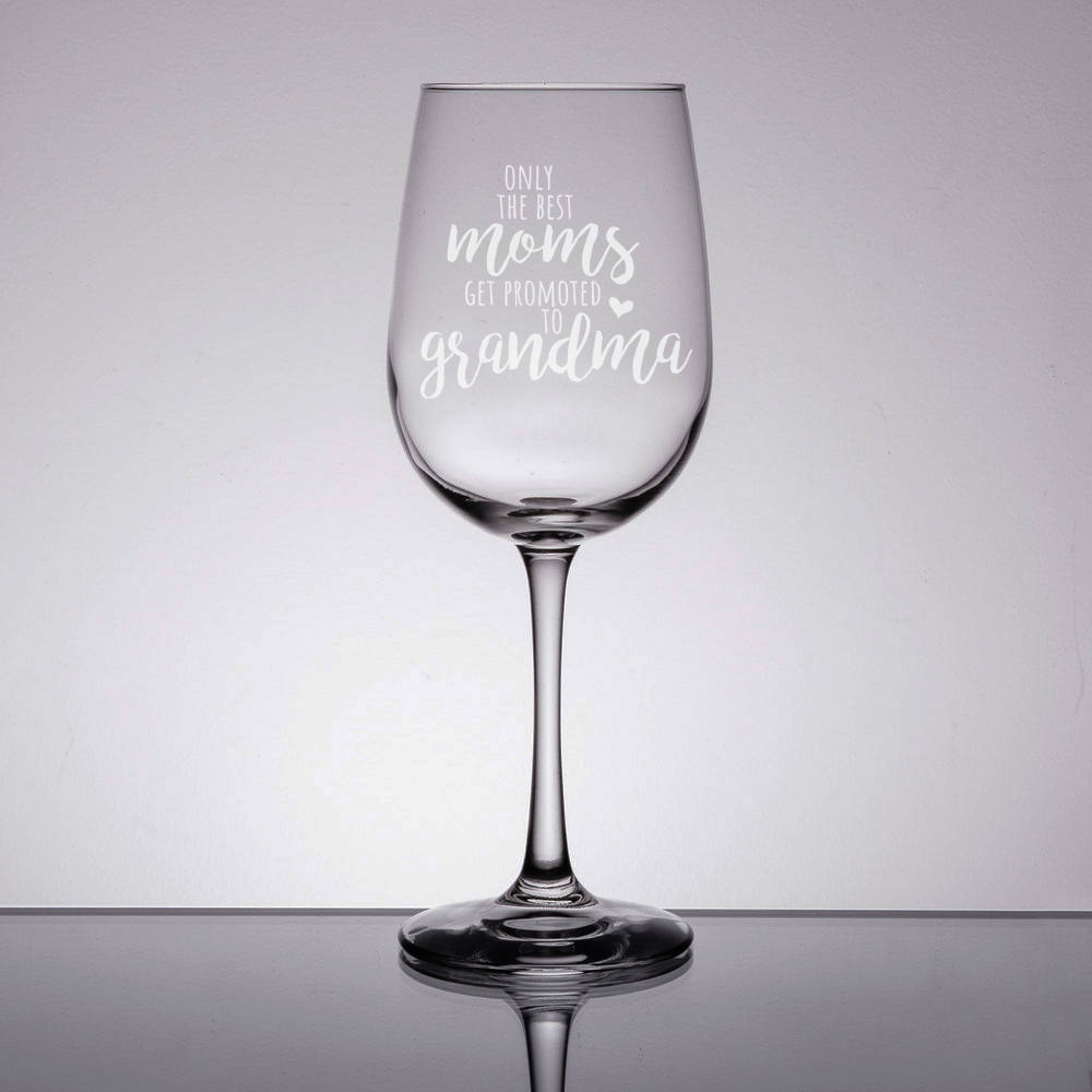 Grandma Wine Glass Best Moms Get Promoted to Grandma Etsy