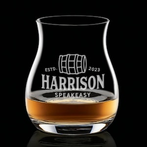 Personalized Engraved Whiskey Glasses - Canadian Glencairn Snifter - Hand Engraved - Whisky Lover - Gift for Him