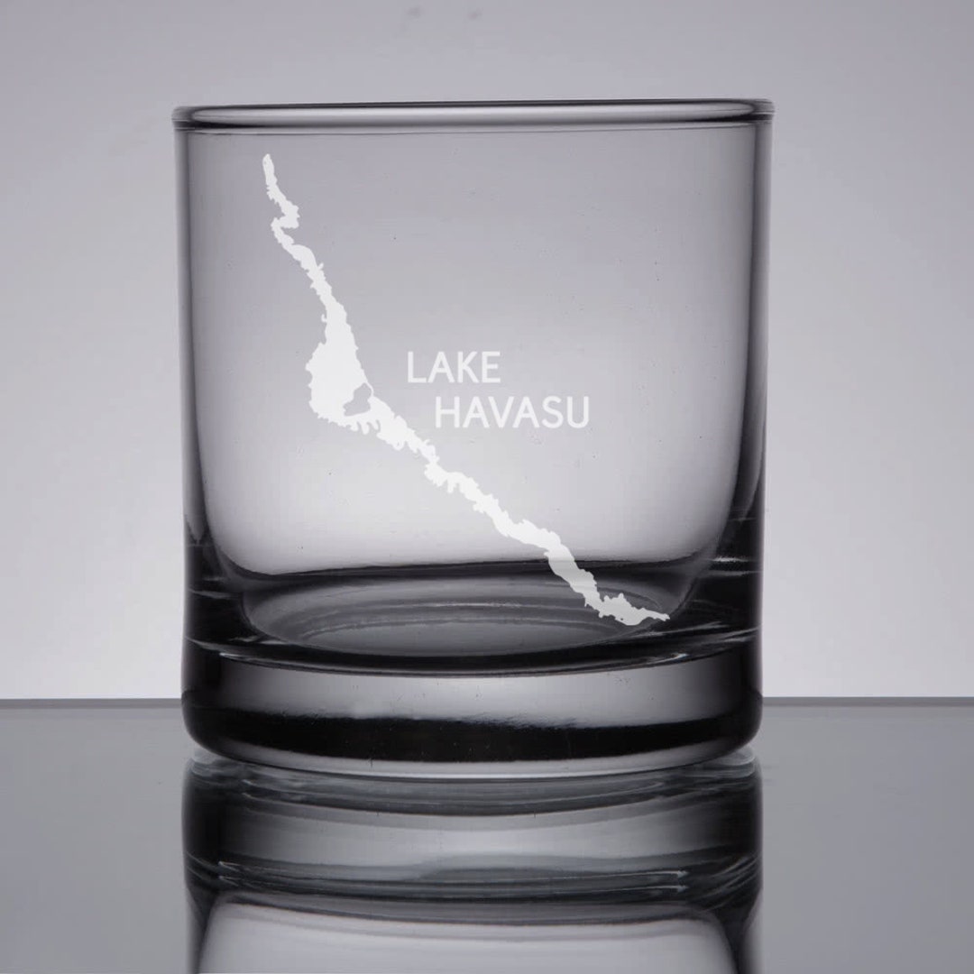 Lake Havasu Whiskey Glass, Custom Etched Rocks Glass, Lake Havasu Gift
