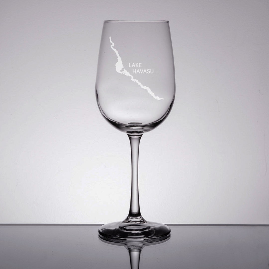 Lake Havasu Wine Glass, Custom Etched Wine Glass, Lake Havasu Gift