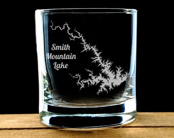 Smith Mountain Lake Engraved Whiskey Glass