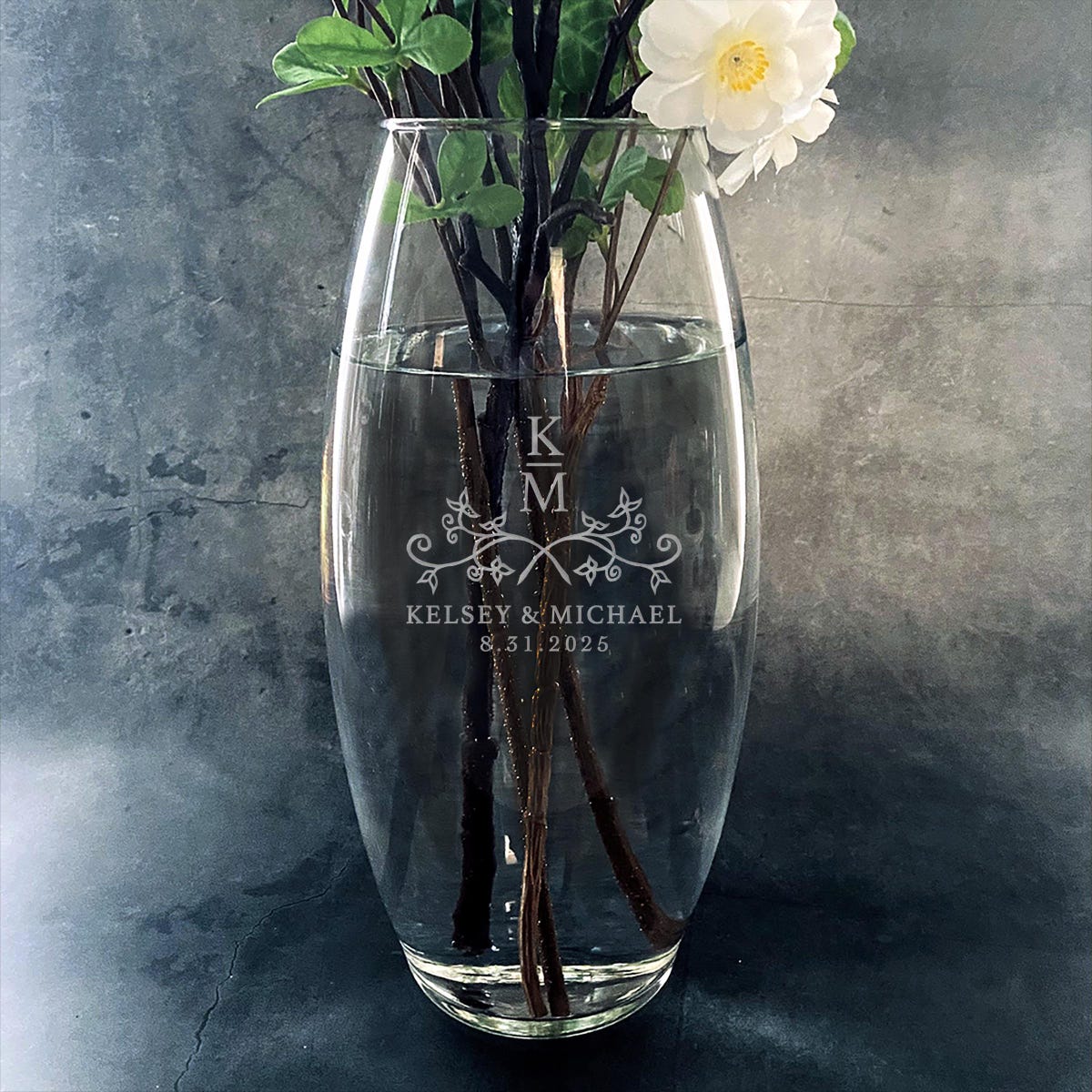 Wedding Gift Vase - Custom Anniversary Engraved Vase - Gift for Couple - 10" Personalized Glass Vase - Etsy