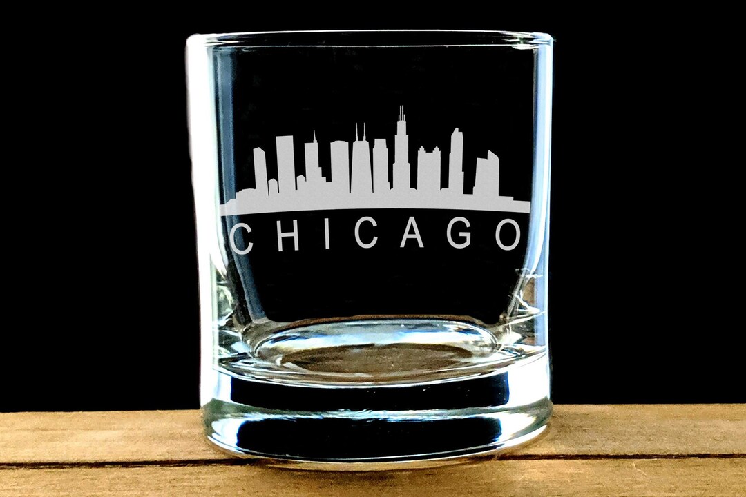 Engraved Chicago Rocks Glass, Whiskey - Etsy