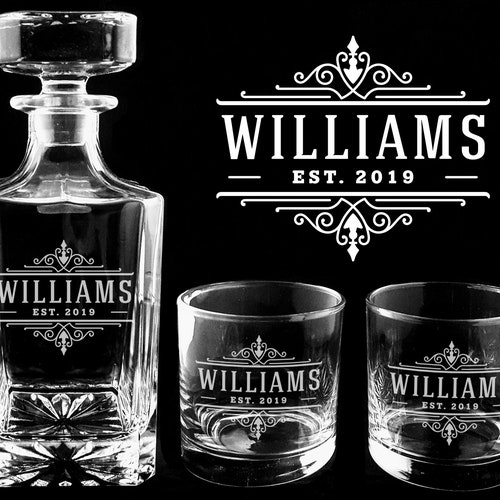 Wedding Gifts for Couple Personalized Whiskey Decanter Set Etsy