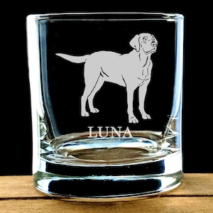 Labrador Whiskey Glass, Etched Rocks Glass, Dog Whiskey Glass, Dog Lovers, Personalized Pet Gift, Love My Lab, Labrador Bourbon Scotch Glass