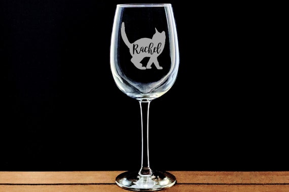 Cat Wine Glass Cat Lover Gift Custom Wine Glass | Etsy