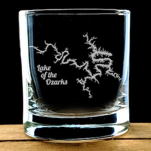 Lake of the Ozarks Whiskey Glass - LOTO Gift - Lake House Gift