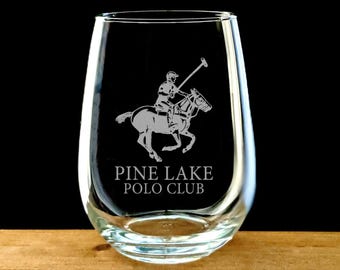 Polo Horse Wine Glass