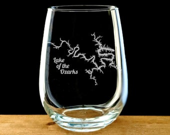 Lake of the Ozarks Stemless Wine Glass