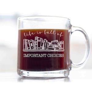 Engraved Book Lover Coffee Mug: Book Club Gift