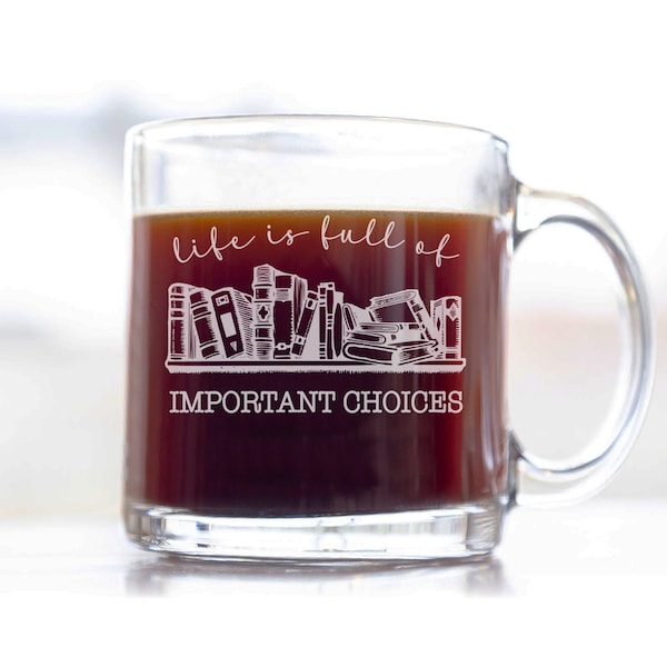 Engraved Book Lover Coffee Mug: Book Club Gift