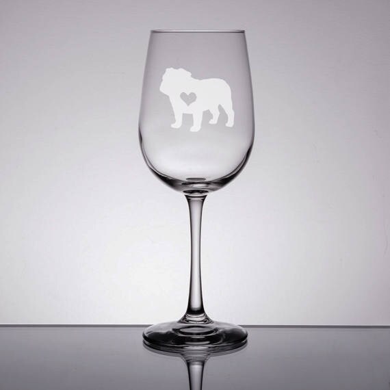 english bulldog wine glasses