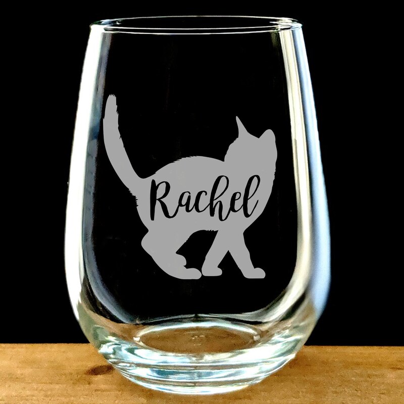 Cat Wine Glass - Etsy