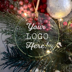 Custom Christmas Ornament - Your Own Design - Personalized Ornament - Etched Glass