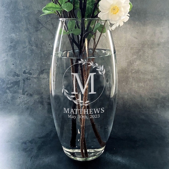 Wedding Vase Personalized Custom Engraved 10