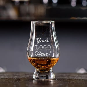 Custom Glencairn Scotch Whiskey Tasting Glasses - Your Own Logo or Design - Hand Engraved - Groomsman Gifts - Gift for Him