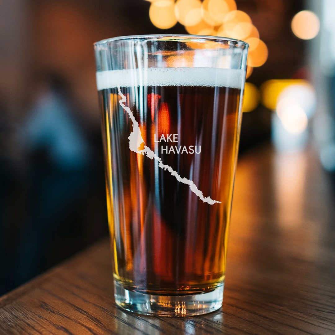 Lake Havasu Pint Glass, Etched Beer Glass, Lake Havasu Gift, Engraved