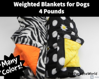 Dog Weighted Blanket  / Large /Pet calming blanket / 4 pounds / Heavy Blanket / Therapy Blanket / Pet Calming Blanket / Dog Anxiety blanket