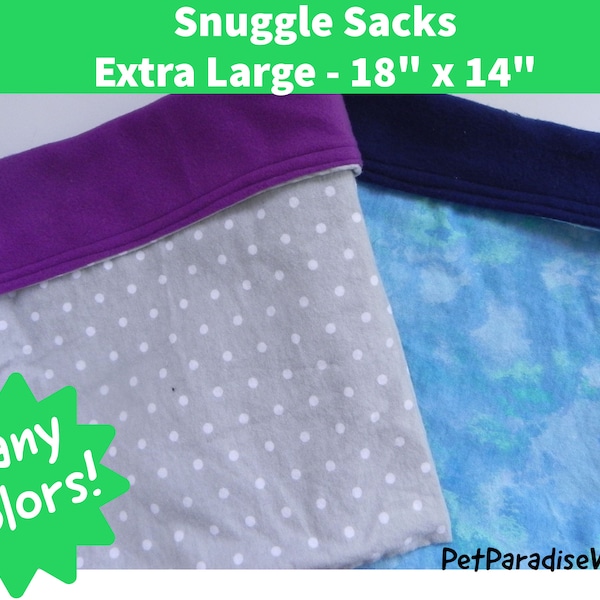 Extra Large Pet Snuggle Sack /18"x14" Cuddle Sack / Sleeping Bag / Cuddle Bag/ Hedgehog Snuggle Sack / Guinea Pig Snuggle Sack / Bonding Bag