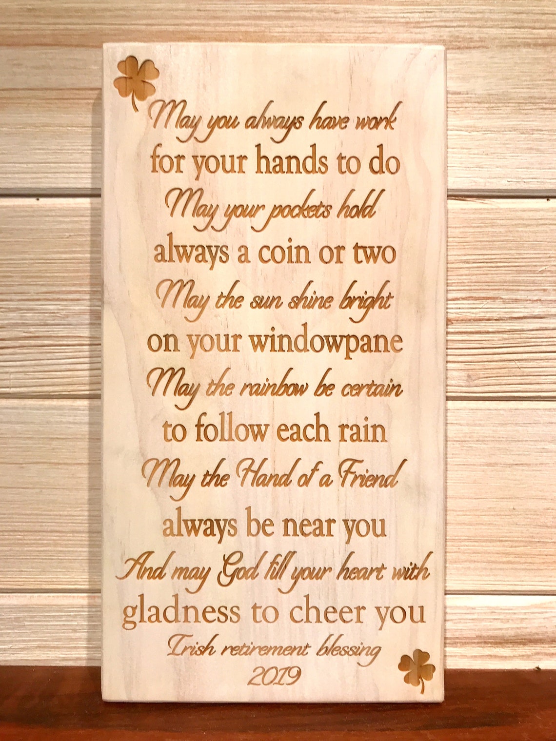Irish Retirement Blessing Inspirational Wall Plaque Laser | Etsy