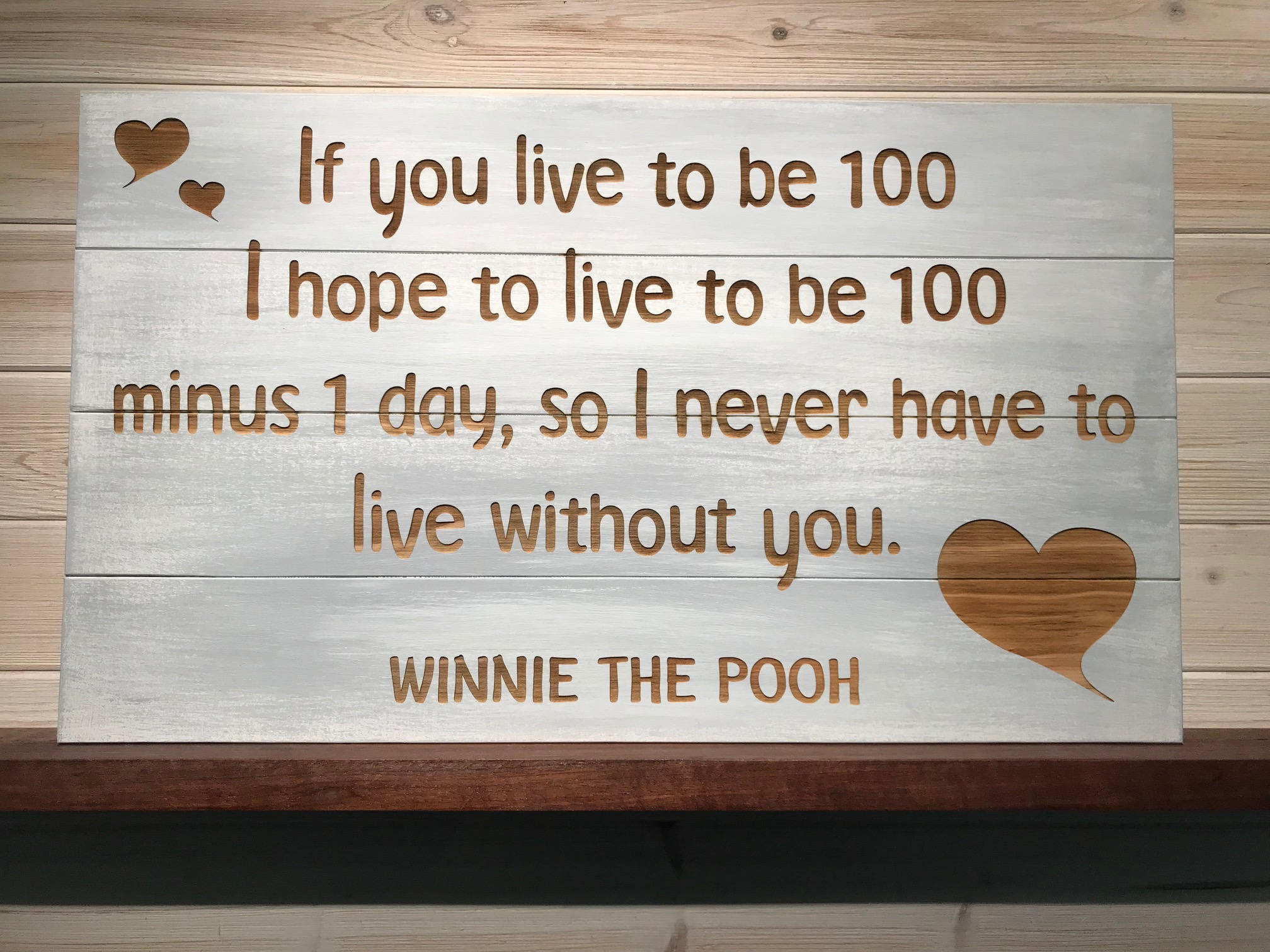 Winnie the Pooh If You Live to Be A 100 Wall Plaque Laser Etsy