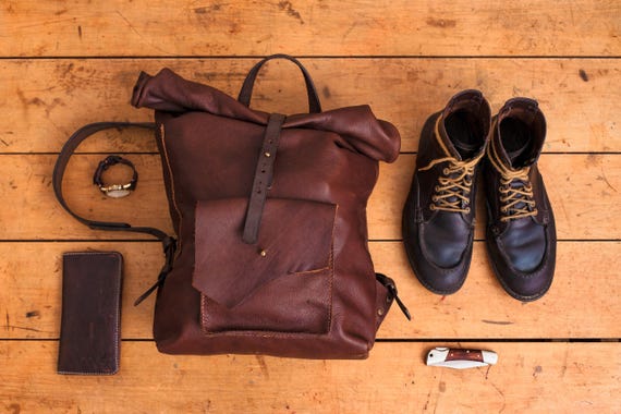 mens leather carryall