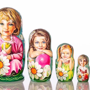Ukraine ART Nesting Dolls 7&quot;, handmade home decor, Kids Room Decor made in Ukraine