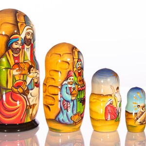 Escena de la Natividad Muñecas de anidación 7 | Etsy