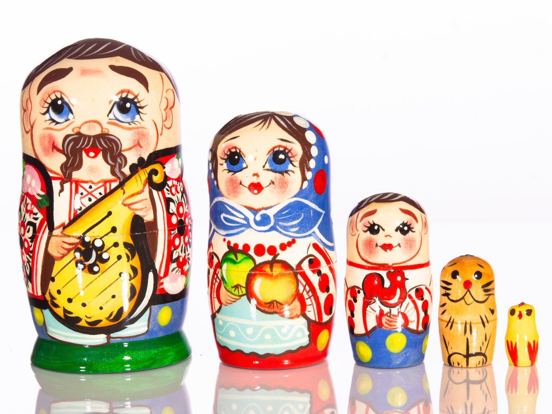 Ukraine Family Nesting Dolls 4 Handmade Home Decor Made Etsy