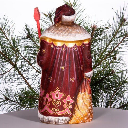 Wooden Santa Claus figurine 9 1/2