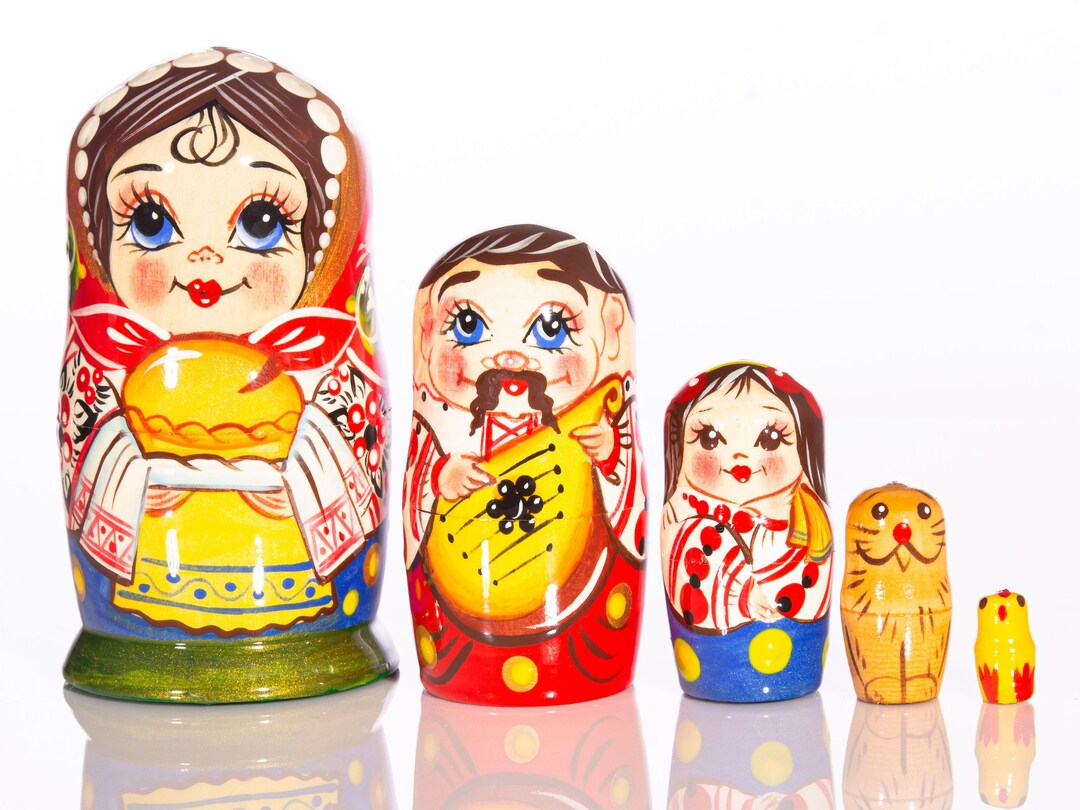 Ukraine Family Nesting Dolls 4 Wooden Baby Toys Kids Etsy