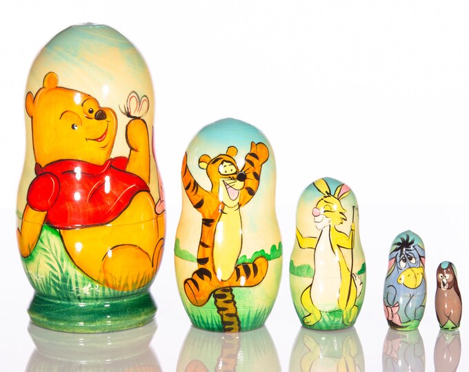 Winnie the Pooh Nesting Dolls 6 Russian Nesting Dolls Etsy