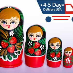 Handmade home decor Nesting Dolls 4&quot;, funny gift Kids Room Decor made in Ukraine