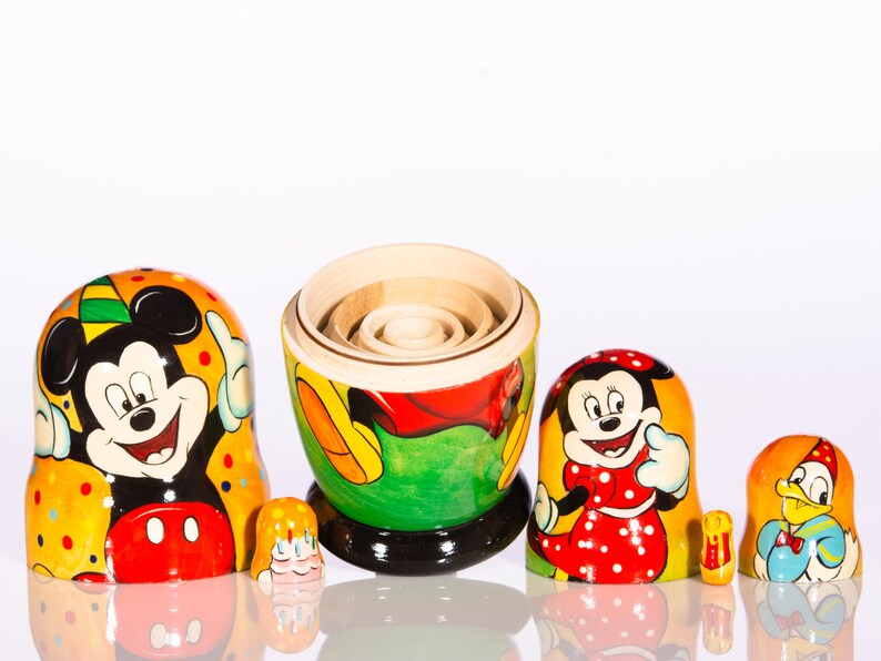 Mickey Mouse Nesting Dolls 5 Russian Nesting Dolls | Etsy