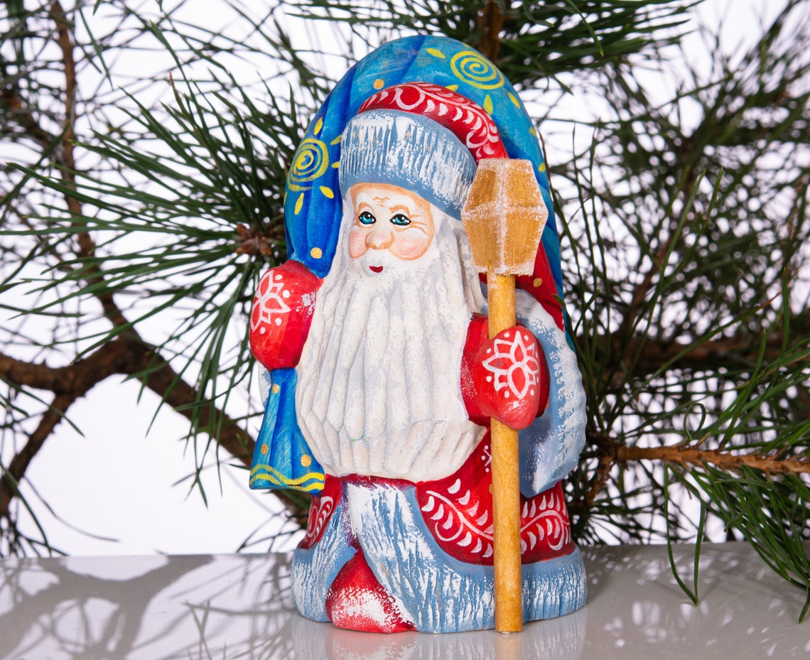 Figurine du Père Noël 6 Père Noël sculpté à la main | Etsy