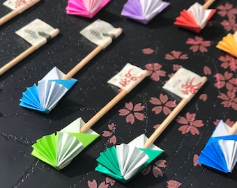 With flag toothpick of Kabuki _ stick bag set of 12