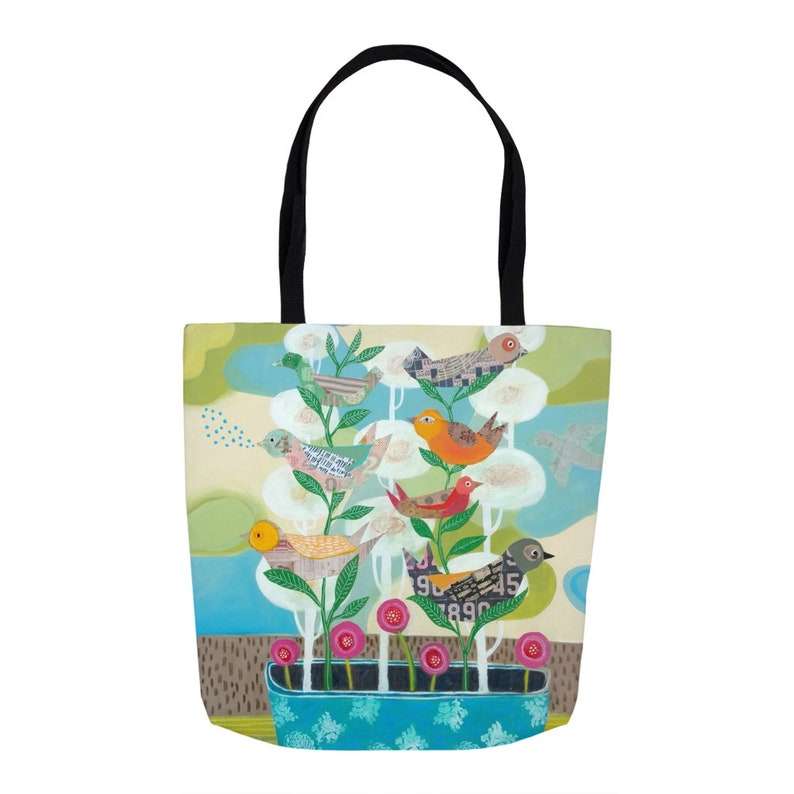 Colorful Birds Tote Bag - Etsy