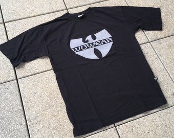 90s WU WEAR T-SHIRT Hip Hop Vintage Big Logo Method Man