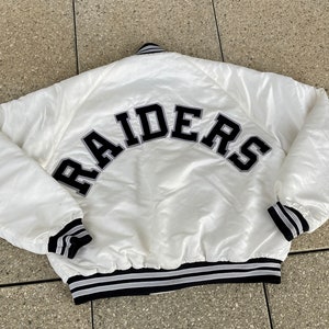 Vintage 1980's Chalk Line Los Angeles Raiders Satin Bomber