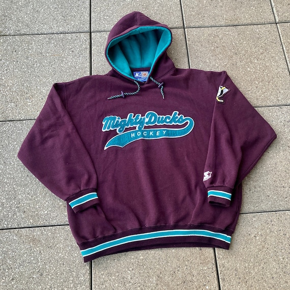 RARE VINTAGE 90's MIGHTY DUCKS ANAHEIM HOODIE BY STARTER, Men's