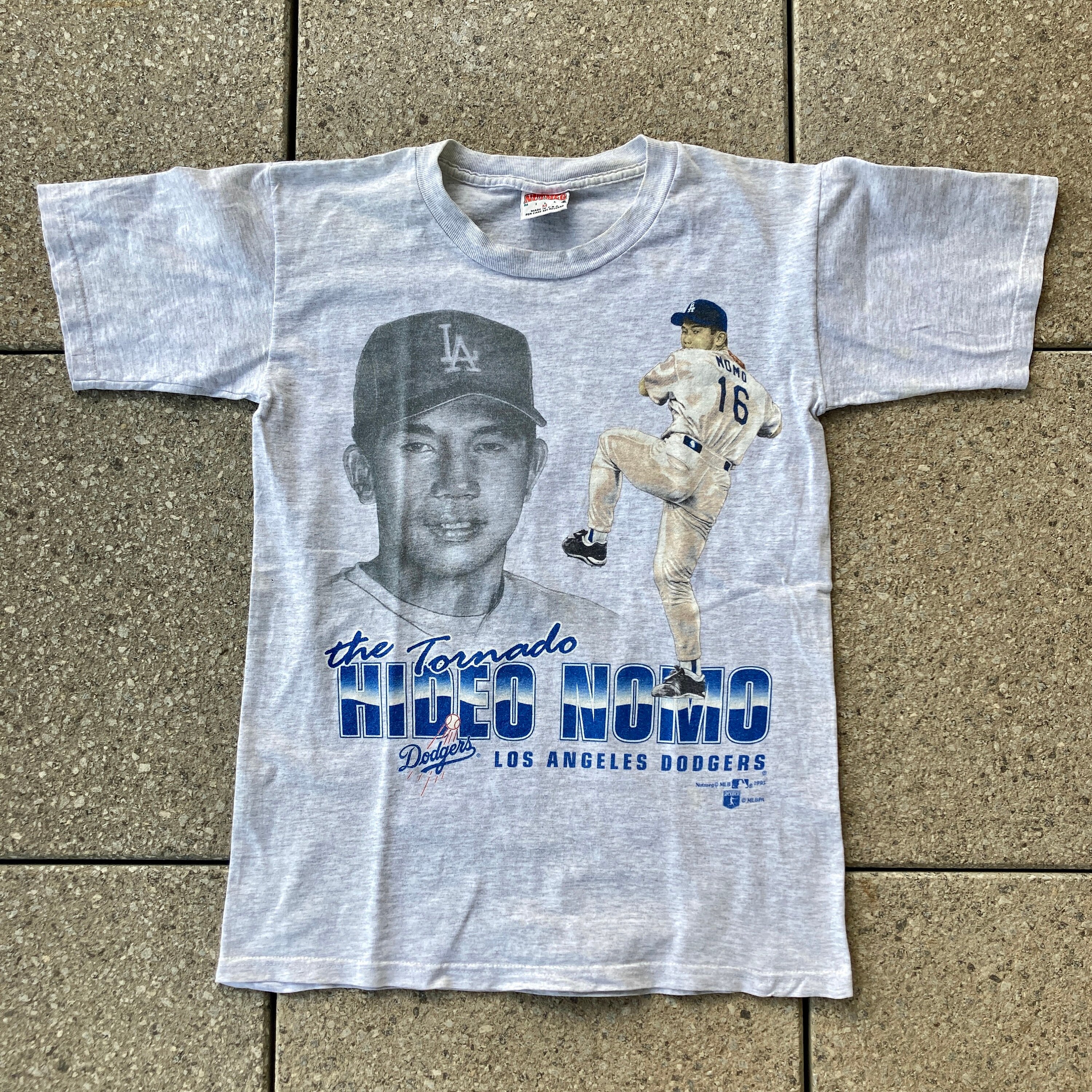 90年代 LA ドジャース Tシャツ ナツメグ ミルズ / 野茂英雄 #16