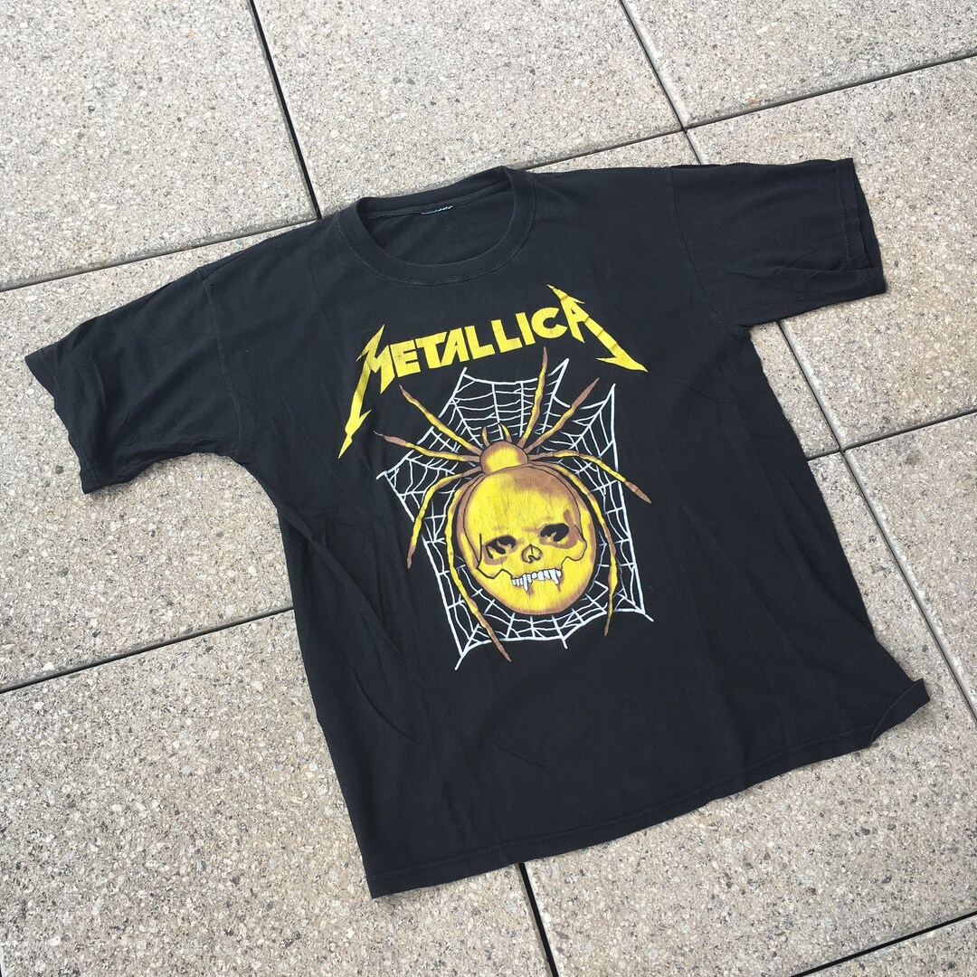 90s LLICA バンドTシャツ skull spider web Vintage METALLICA T-shirt SPIDER SKULL T-shirt 1993 / 1994 Heavy