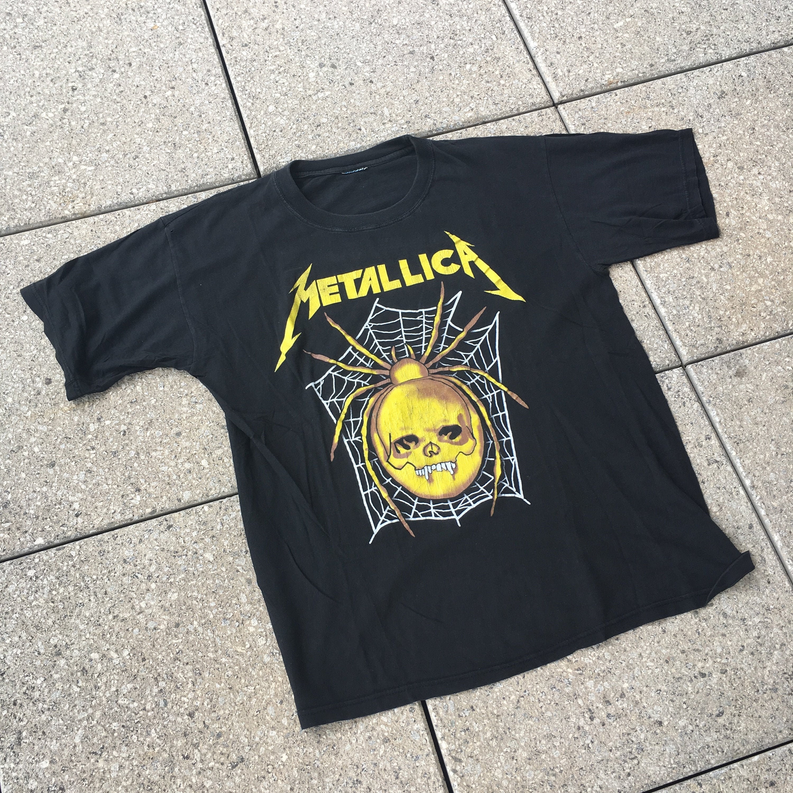 Vintage METALLICA T-shirt SPIDER SKULL T-shirt 1993 / 1994 Heavy 
