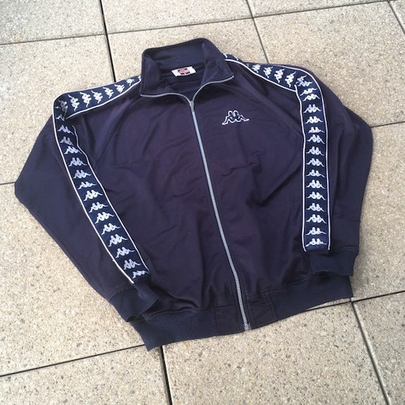 navy blue kappa track jacket