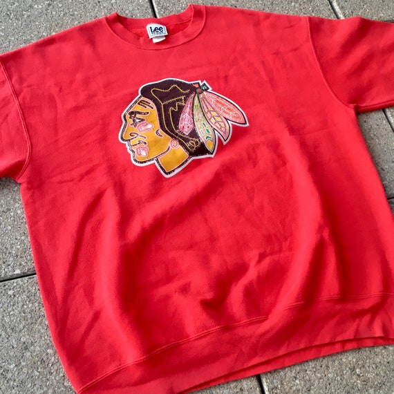 90s CHICAGO BLACKHAWKS Sweater / Pullover by Lee … - image 4