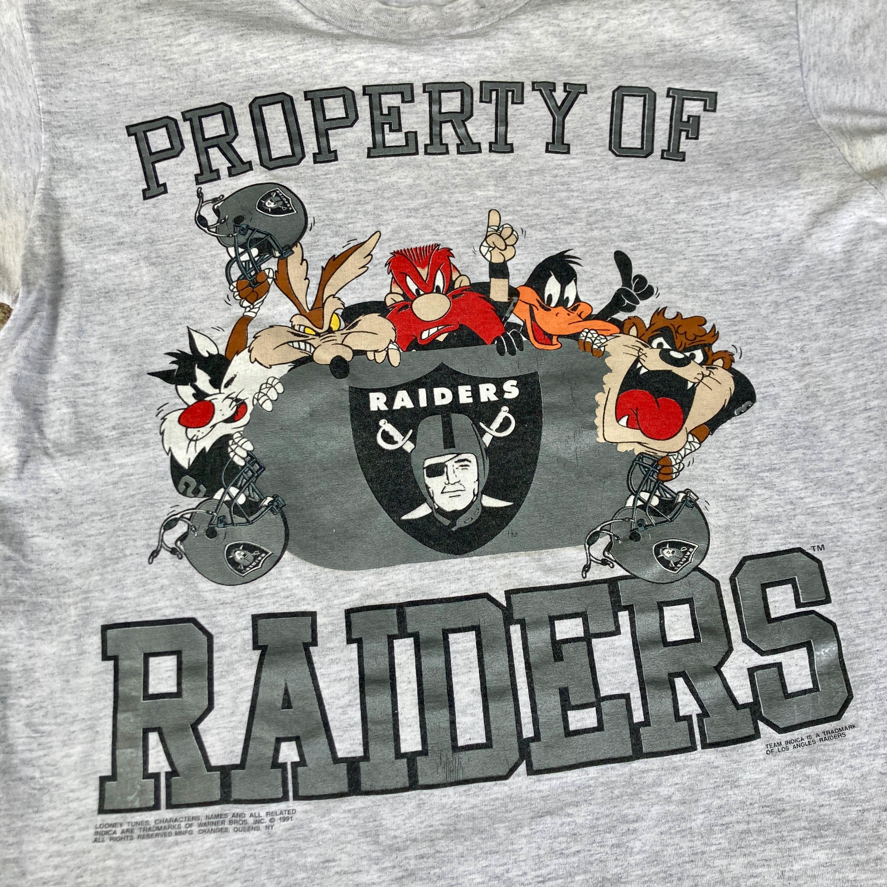 90s Los Angeles RAIDERS X Looney Tunes T-shirt / NFL Sportswear