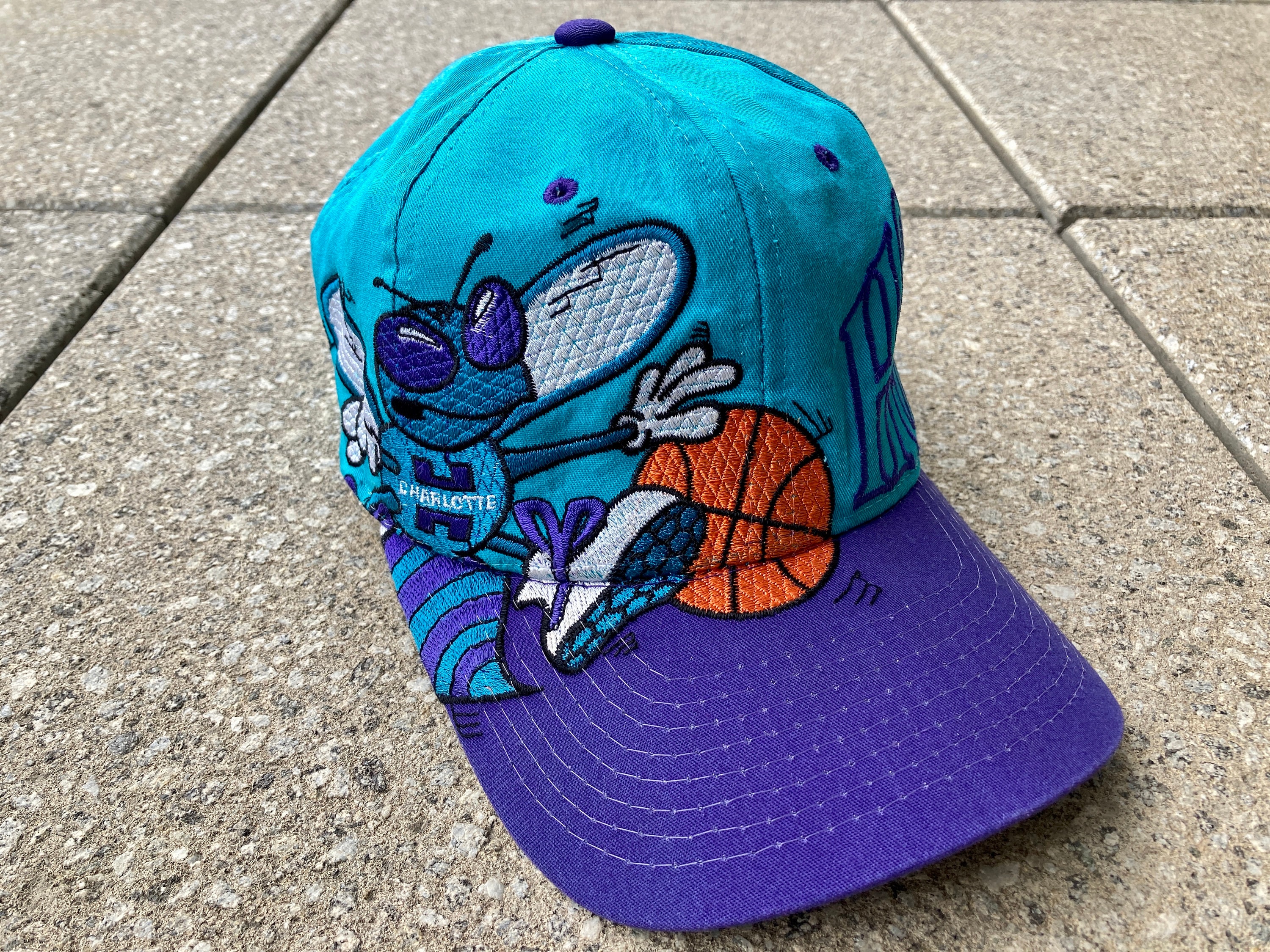 90s CHARLOTTE HORNETS Snapback by Starter / Vintage NBA 90s CHARLOTTE HORNETS Snapback by Starter / Vintage NBA