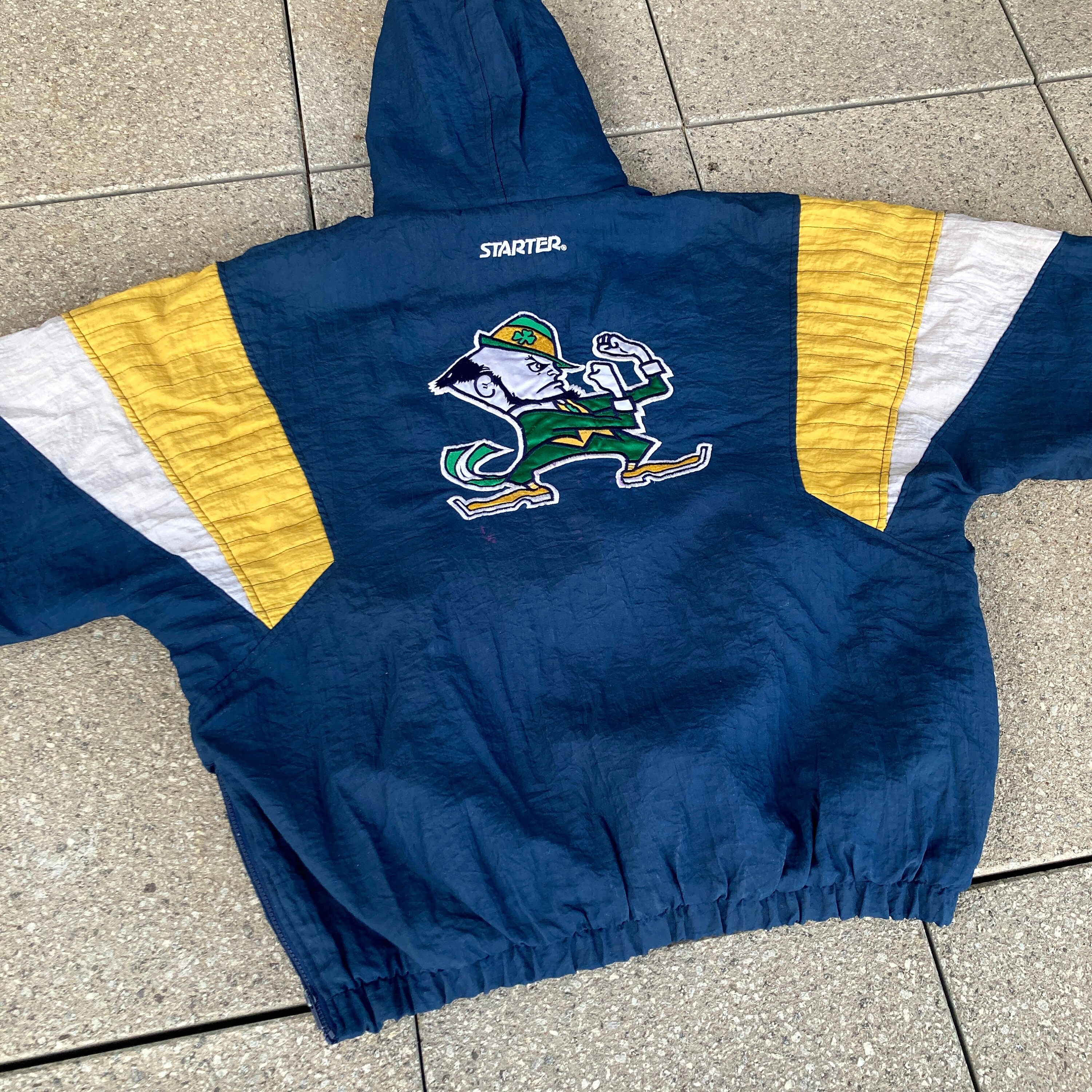 Vintage Notre Dame FIGHTING IRISH Pullover Jacket by STARTER 90s