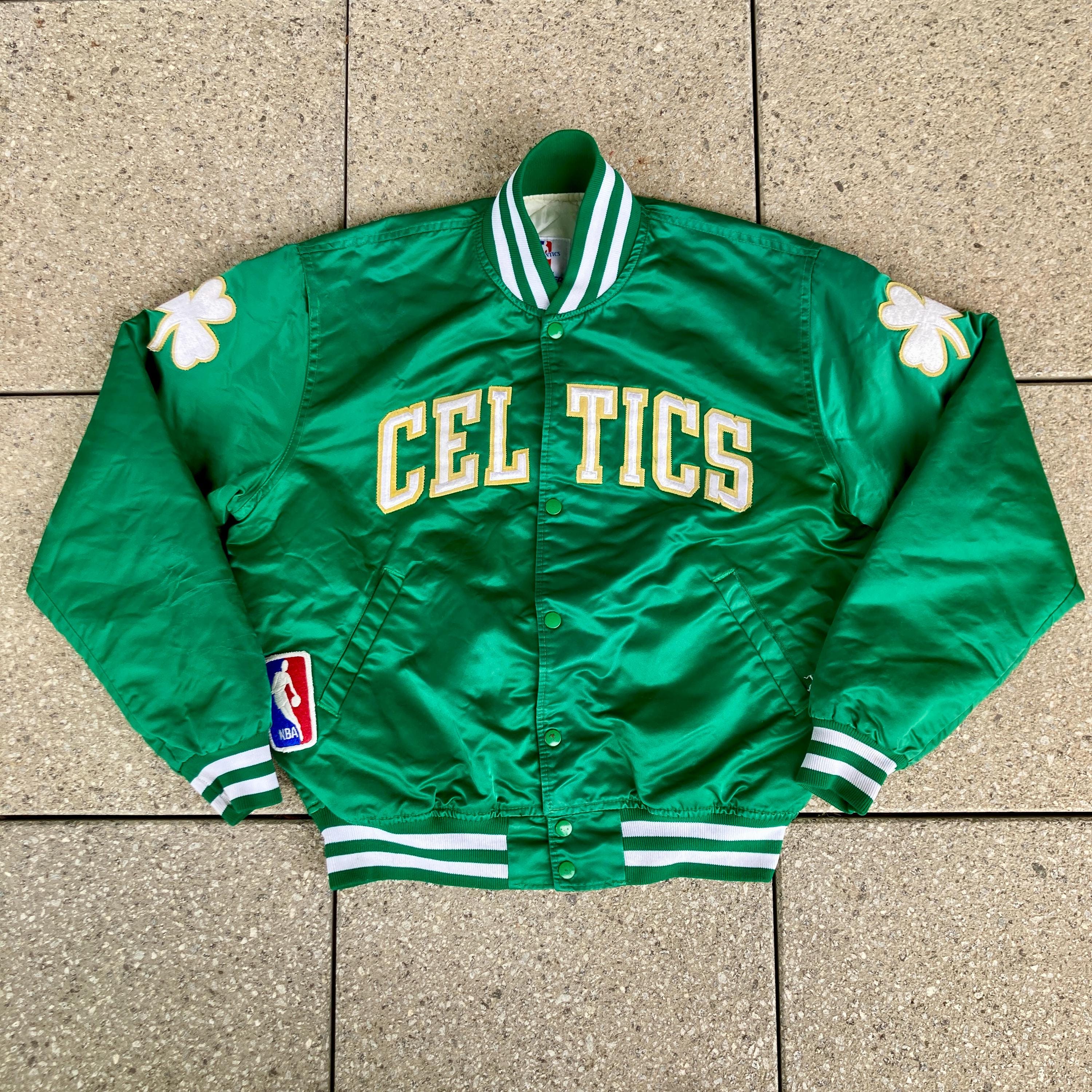 Vintage Boston CELTICS Satin Jacket by STARTER / Classic 80s NBA